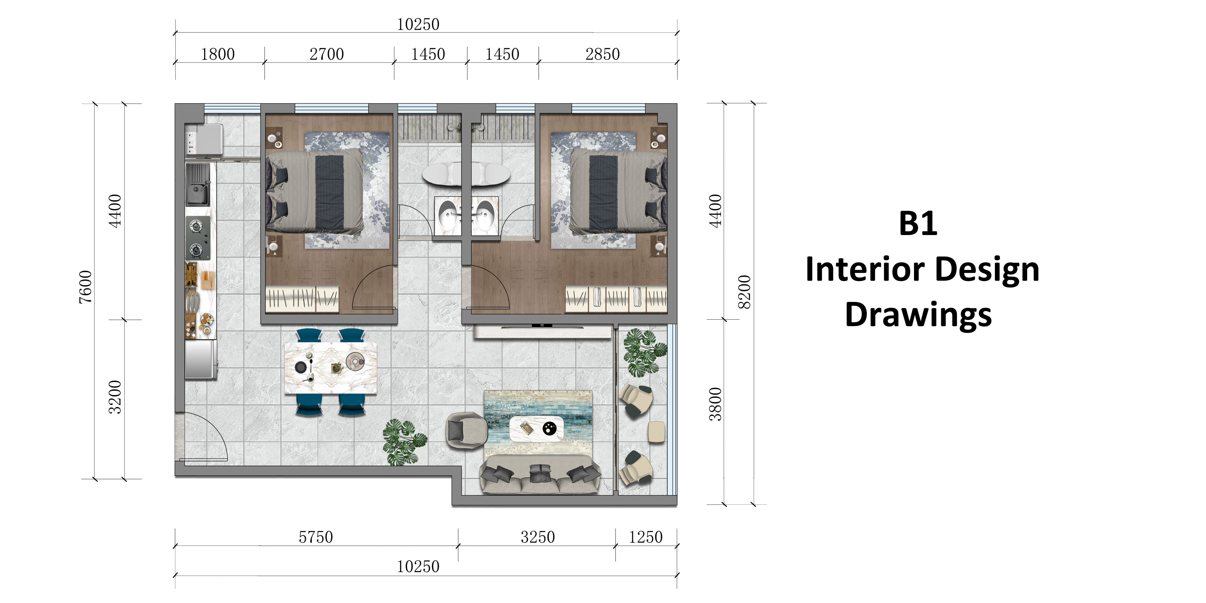 Type B layout view 1